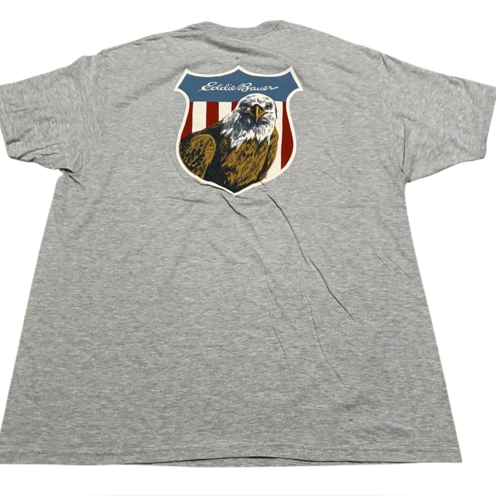 Eddie Bauer men’s Light Gray‎ Men's graphic t-shirt Tee American eagle size 2XL